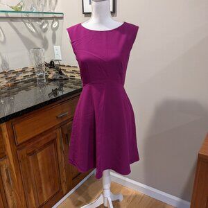 Stunning Tahari ASL Magenta Pink Fit & Flare Skater Dress 4 Cocktail Dress
